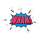 istock Wham expression sign at comic speech bubble icon 1402472967