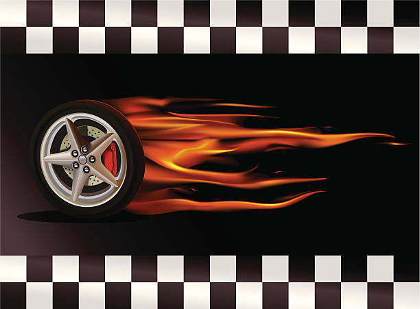 wheel and fire very hot wheel¡¡ hot wheels flames stock illustrations