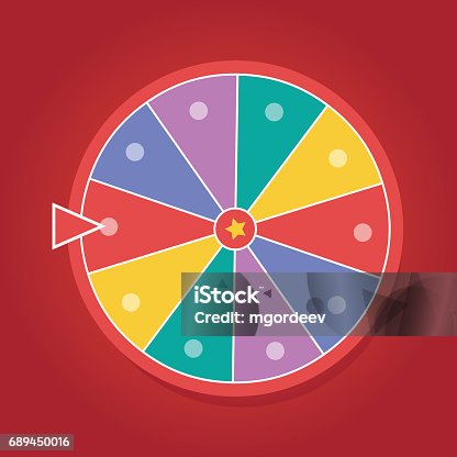 istock Wheel of fortune vector illustration eps 10 689450016
