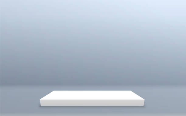 illustrations, cliparts, dessins animés et icônes de illustration vectorielle du podium du conteneur 3d blanc. maquette d’escalier blanc vide pour récompense. piédestal de conteneur et podium gagnant. - fond studio minimaliste beton