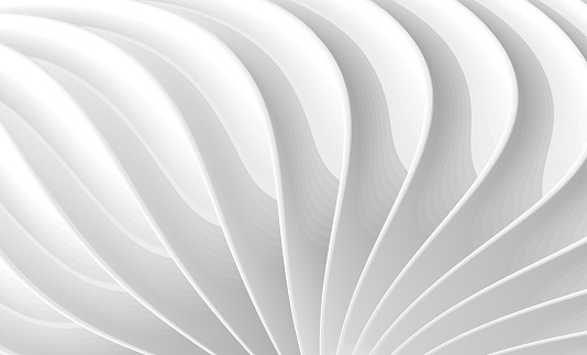White 3d curves forming elegant background, cream texture white surface, presentation abstract background
