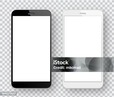 istock White and black mobile phones 944272612