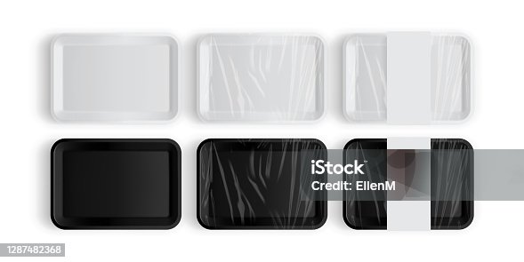 istock white and black tray packaging for food isolated on white background vector mock up 1287482368