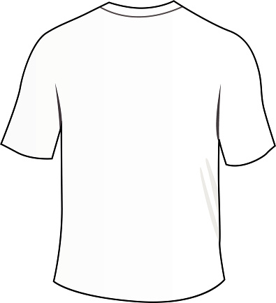 White Back Tee Shirt Stock Illustration - Download Image Now - iStock