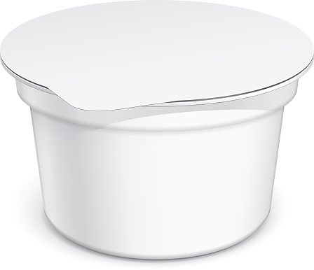 White blank plastic container