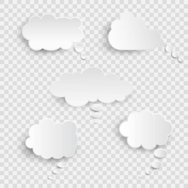 White blank speech bubbles isolated vector set. Infographic design thought bubble on the transparent background. Eps 10 vector file White blank speech bubbles isolated vector set. Infographic design thought bubble on the transparent background. Eps 10 vector file. sleeping backgrounds stock illustrations