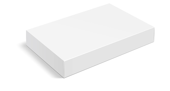 White box . Mock up white cardboard package box. White realistic box mockup for packaging. Blank white product packaging boxes isolated on white background. Vector illustration