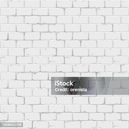 istock White brick wall seamless background texture realistic surface 1308043708