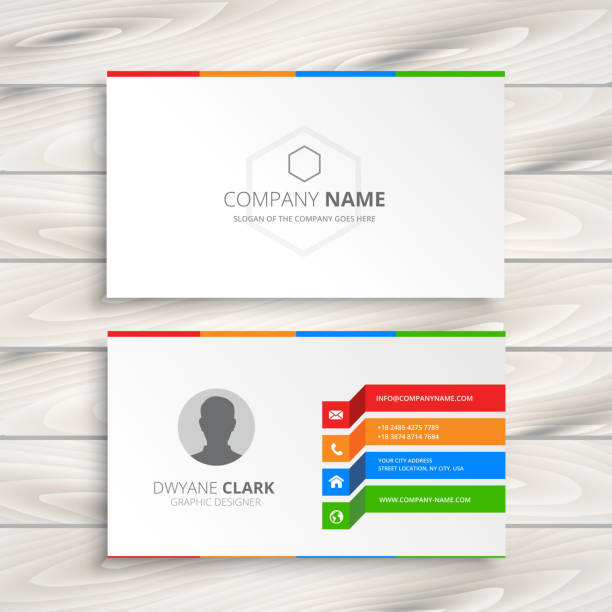 white business card template
