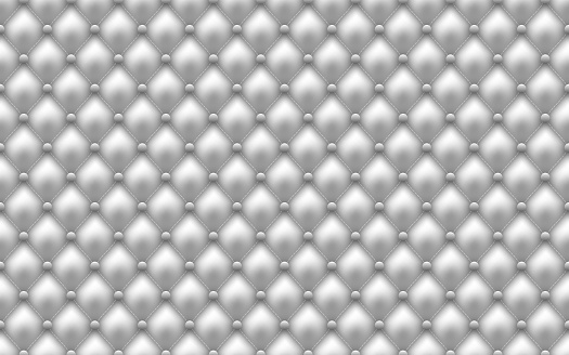 White buttoned luxury leather pattern with black diagonal sewing stitch. Vector premium background diamond shape elements. Luxury pattern for page fill, wrapping paper, wallpaper