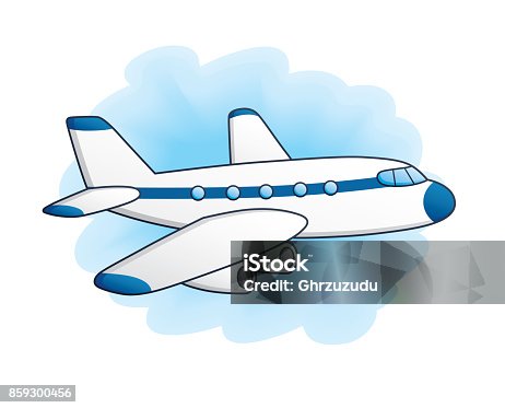 istock White jet airplane. 859300456