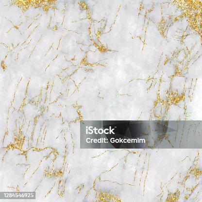 istock White Marble Texture with Gold Veins Vector Background, useful to create surface effect for your design products such as background of greeting cards, architectural and decorative patterns. Trendy template inspiration for your design. 1284546925