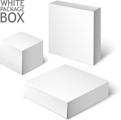 Download White Package Box Mockup Template Stock Illustration ...