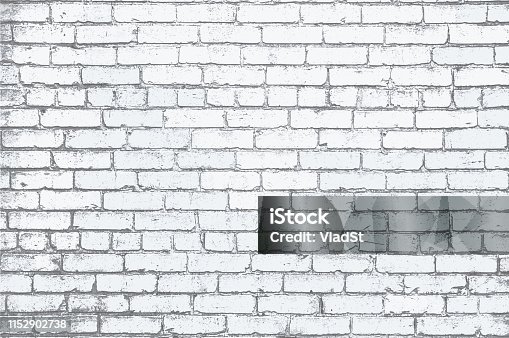 istock White Painted Brick Wall Grunge Textured Background Illustration 1152902738