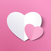 istock White paper cut love heart for Valentine's day or any other Love invitation cards 926845244