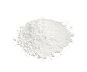 istock White Powder of Gypsum, Clay or Diatomite Isolated on Grey Background 1271750966