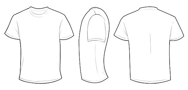 ilustrações de stock, clip art, desenhos animados e ícones de white shirt template - tshirt mockup