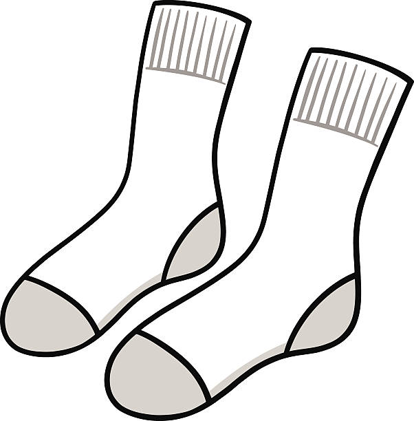Black Socks Clip Art, Vector Images & Illustrations - iStock