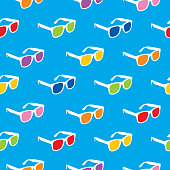istock White Sunglasses Seamless Pattern 1322559242
