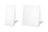 White tiangle table tent. Plastic or paper template.