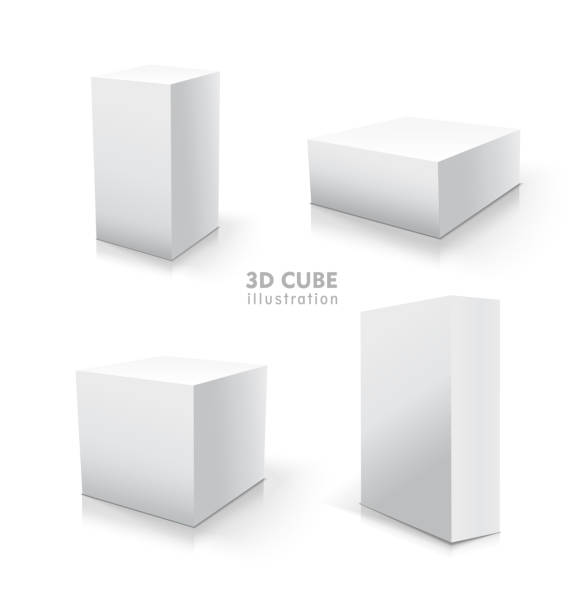 ilustrações, clipart, desenhos animados e ícones de jogo branco do cubo do vetor. ilustração do estoque 3d do vetor sem fundo. - box 3d
