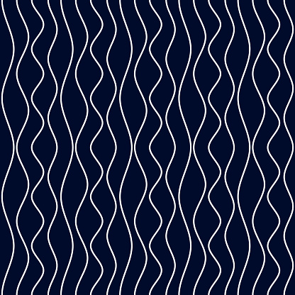 White vertical waves on a dark blue background.
