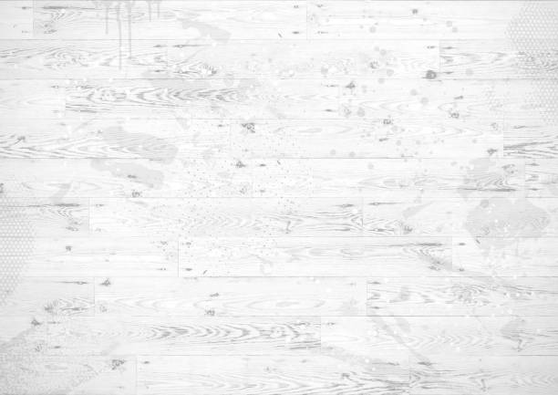 White wooden boards grunge background White wooden boards textured vector illustration background whitewashed stock illustrations