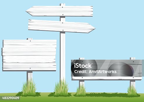 istock White Wooden Signs 483290409