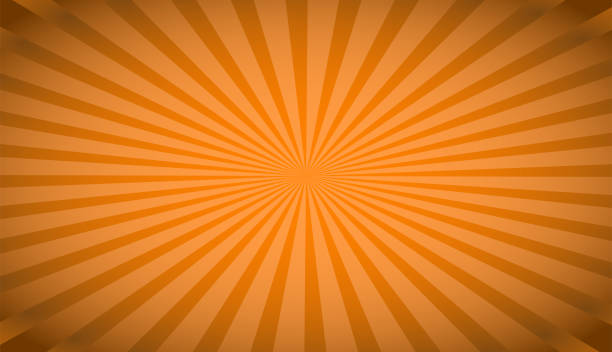 ilustrações de stock, clip art, desenhos animados e ícones de wider gradation sunburst background - spot light orange
