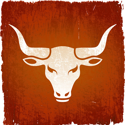 Wild bull on royalty free vector Background