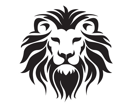 Wild Lion Head and Logo Icon. Vector Illustration.