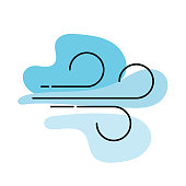 istock Wind - Weather Thin Line Icon 1347708317