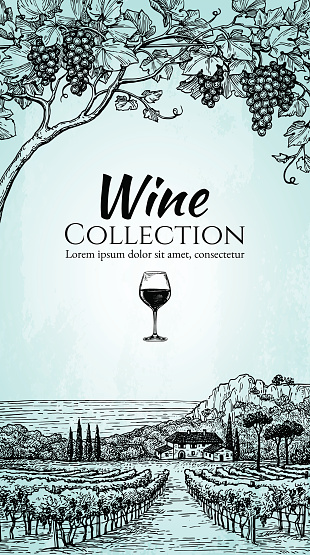 Wine list design template.