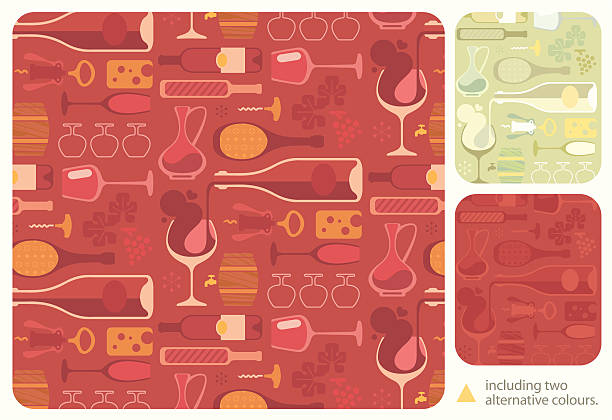 Wine Lover Pattern http://i172.photobucket.com/albums/w27/chihhang/RelatedImages.jpg cheese backgrounds stock illustrations