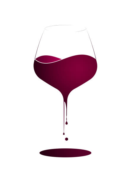 illustrations, cliparts, dessins animés et icônes de wine shop ou carte des vins. logo ou emblème avec un verre de vin et le vin éclaboussant dedans. disposition verticale. - bordeaux