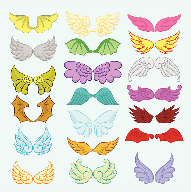 Wings Cute Collection Part II vector art illustration