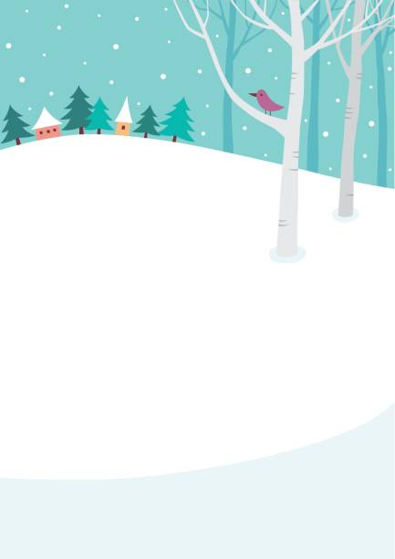 illustrations, cliparts, dessins animés et icônes de fond d'hiver - panneau village