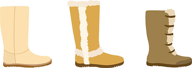 Winter Boots vector art illustration