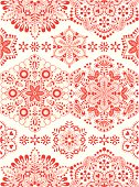 Seamless snowflake embroidery