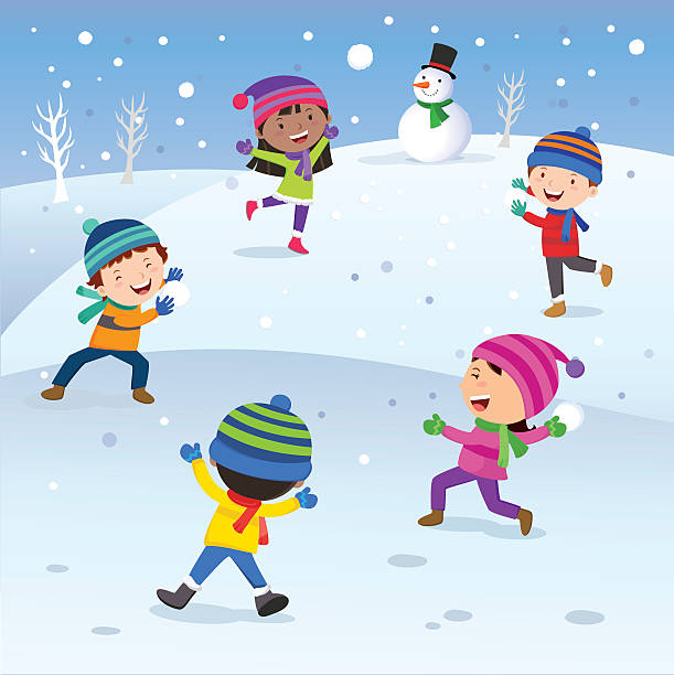 291 Kids Throwing Snow Illustrations &amp; Clip Art - iStock