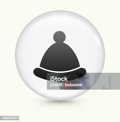 istock Winter Hat icon on white round vector button 516013424