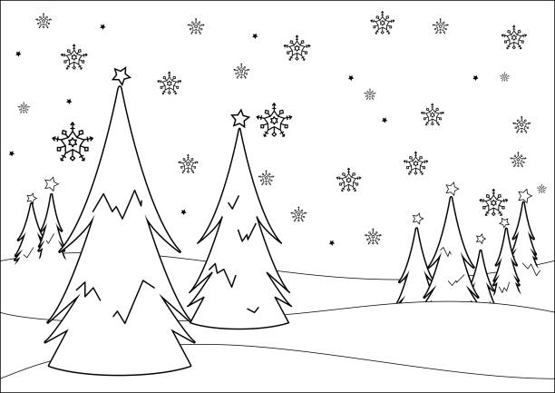 winter coloring pages free vector art  46 free downloads