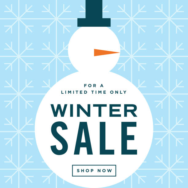 Winter Sale Promotion–Set 1 vector art illustration
