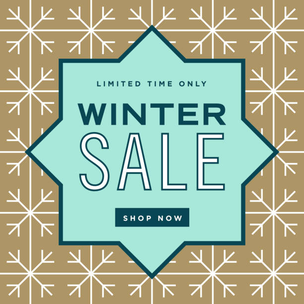 Winter Sale Promotion–Set 3 vector art illustration
