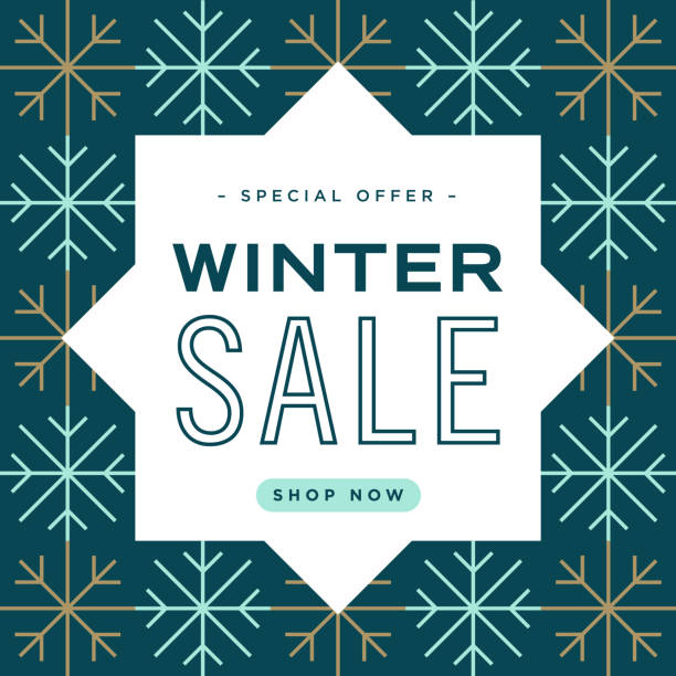 Winter Sale Promotion–Set 4 vector art illustration