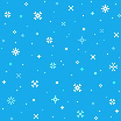 istock Winter seamless background with snowflakes. Snowy Christmas backdrop. 1354940094