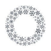 Vector illustration of winter snowflake background.