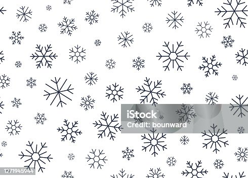 istock Winter Snowflake Line Background 1271945944