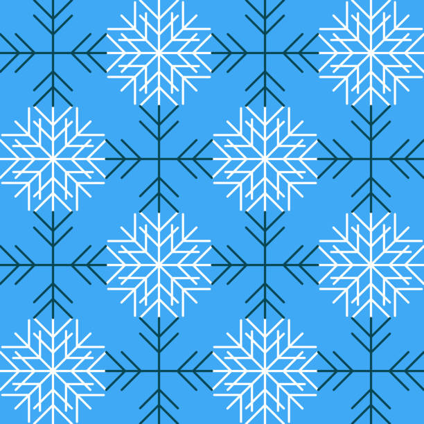 Winter Snowflake Pattern–Opt.3 vector art illustration