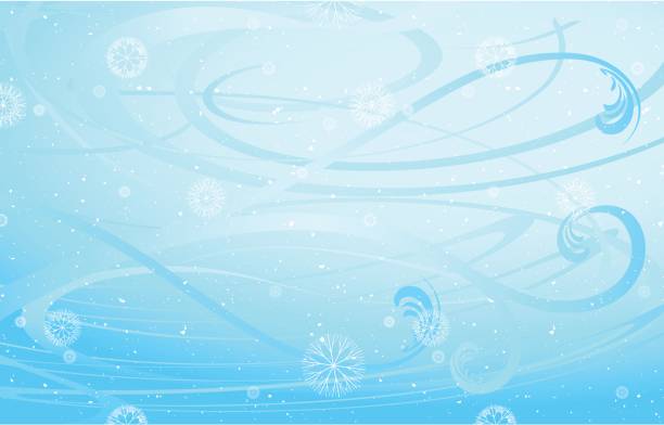Winter Wind Storm vector art illustration